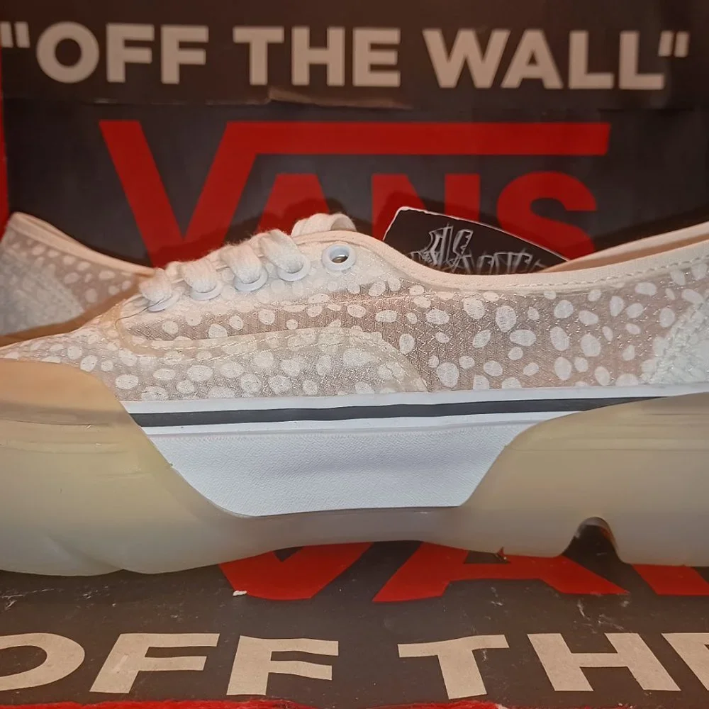Vans Mens 3.5/Womens 5 Authentic Mesh Dots DX Modular White Synthetic Mesh Wraps
